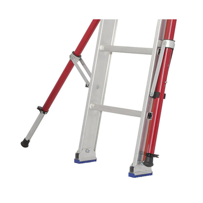 Outrigger retrofit set, pack of 2, telescopic, for lean to ladders, extension ladders and rope operated extension ladders.