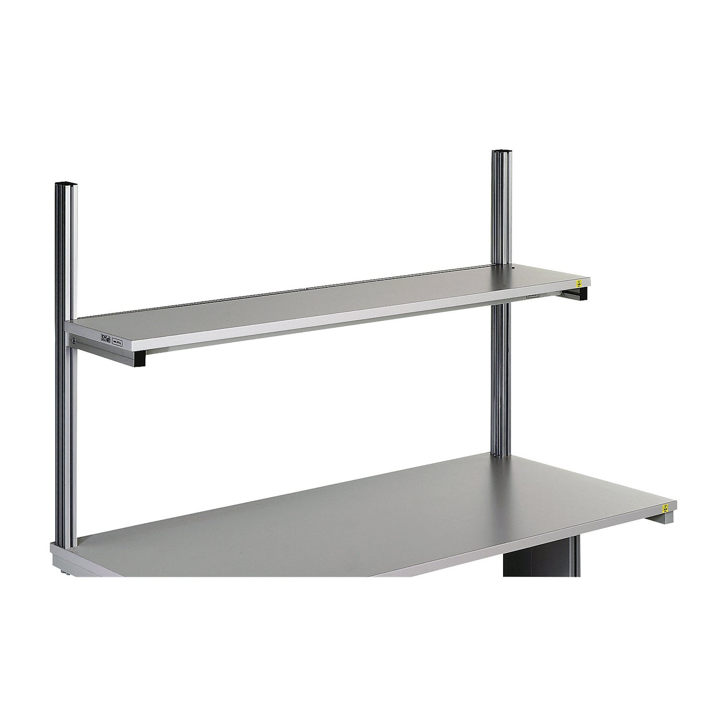 Add-on shelf, light grey, width 1500 mm.