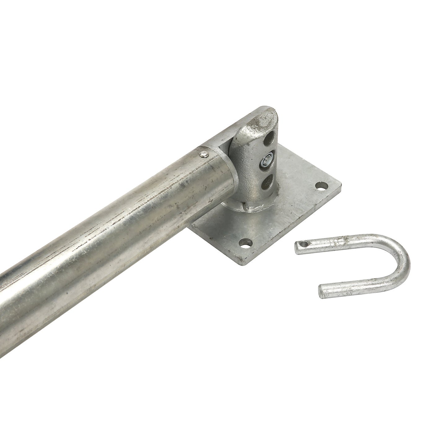 Folding barrier post, for bolting in place, hot dip galvanised.