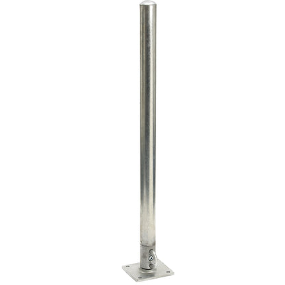 Folding barrier post, for bolting in place, hot dip galvanised.