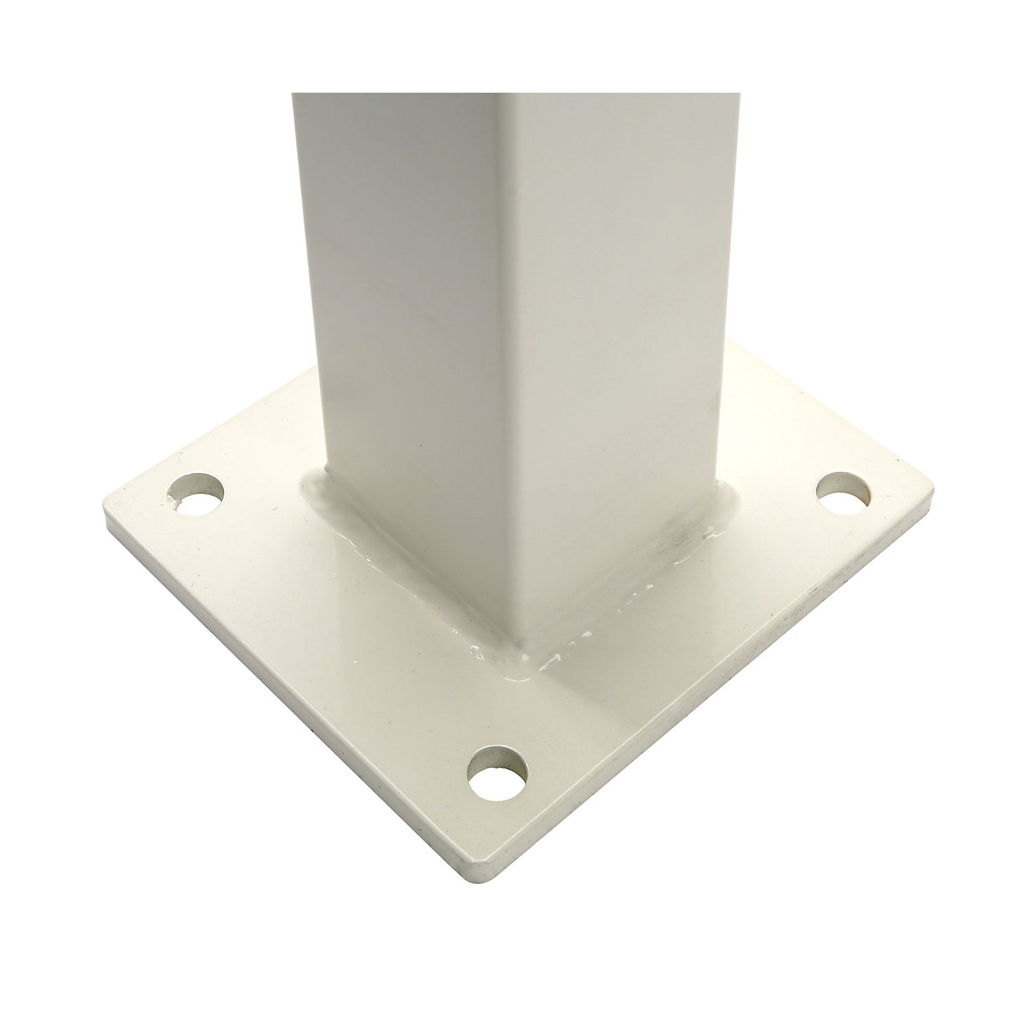 Bollard Morion, for bolting in place, 70 x 70 mm, painted red/white, 1 eyelet.