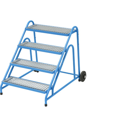 Machine step, steps with grate, 4 steps.