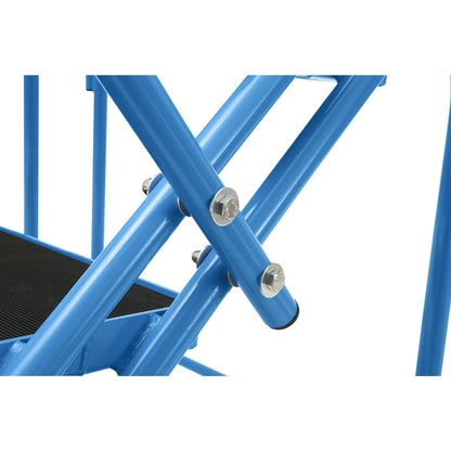 Hand rail for steps, 3-step, light blue, incl. installation set.