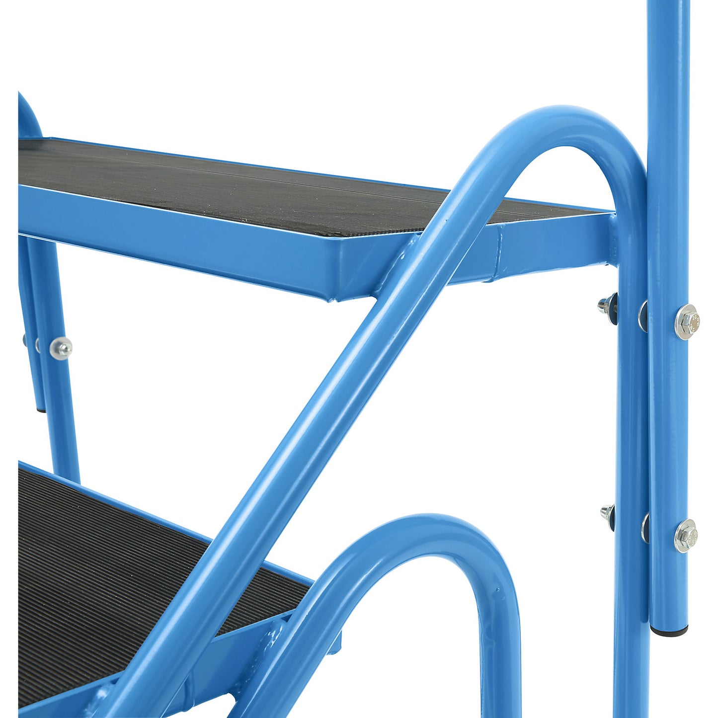 Hand rail for steps, 3-step, light blue, incl. installation set.