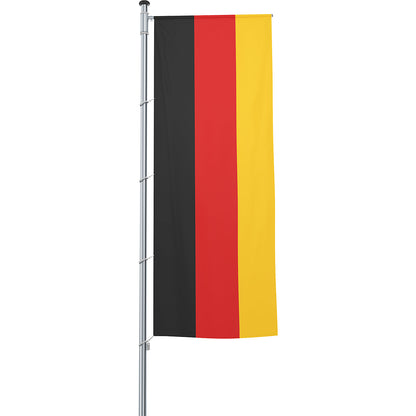 Vertical flag with outrigger/national flag, format 1.2 x 3 m, Germany.