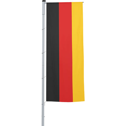 Vertical flag with outrigger/national flag, format 1.2 x 3 m, Germany.