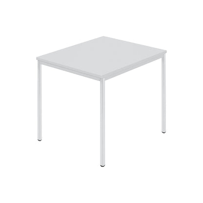 Rectangular table, coated rectangular tubing, WxD 800 x 800 mm, grey / grey.