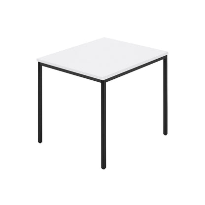Rectangular table, coated rectangular tubing, WxD 800 x 800 mm, white / charcoal.