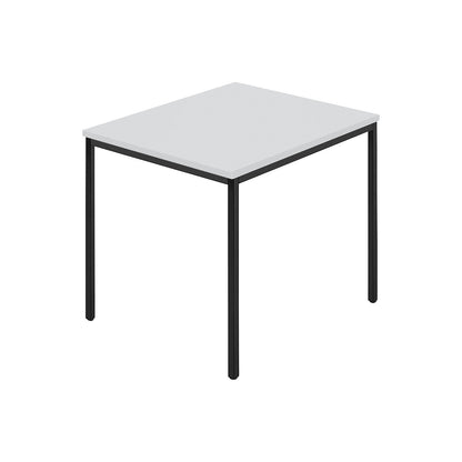 Rectangular table, coated rectangular tubing, WxD 800 x 800 mm, grey / charcoal.