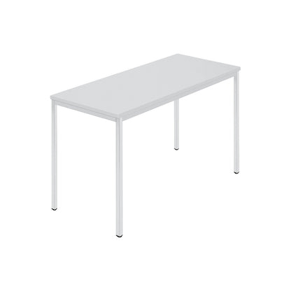 Rectangular table, coated rectangular tubing, WxD 1200 x 600 mm, grey / grey.