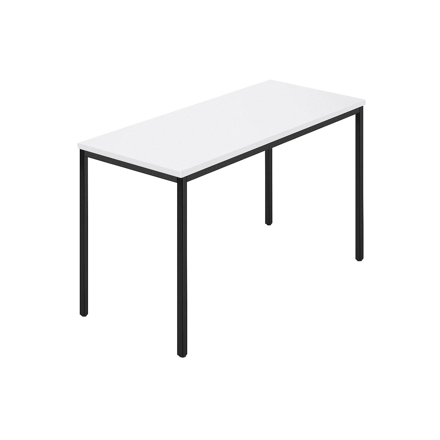 Rectangular table, coated rectangular tubing, WxD 1200 x 600 mm, white / anthracite.