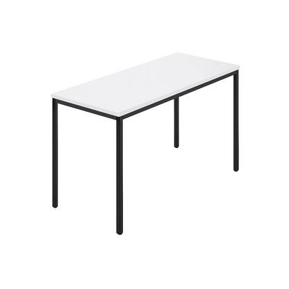 Rectangular table, coated rectangular tubing, WxD 1200 x 600 mm, white / anthracite.