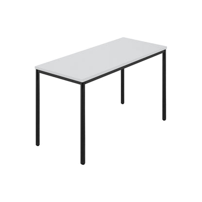 Rectangular table, coated round tubing, WxD 1200 x 600 mm, grey / anthracite.