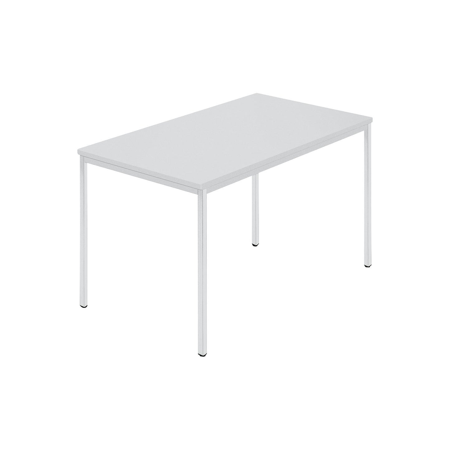Rectangular table, coated rectangular tubing, WxD 1200 x 800 mm, grey / grey.