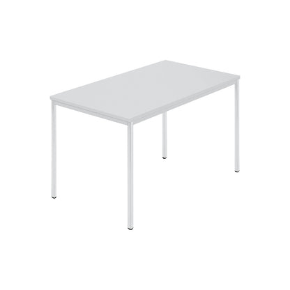 Rectangular table, coated rectangular tubing, WxD 1200 x 800 mm, grey / grey.