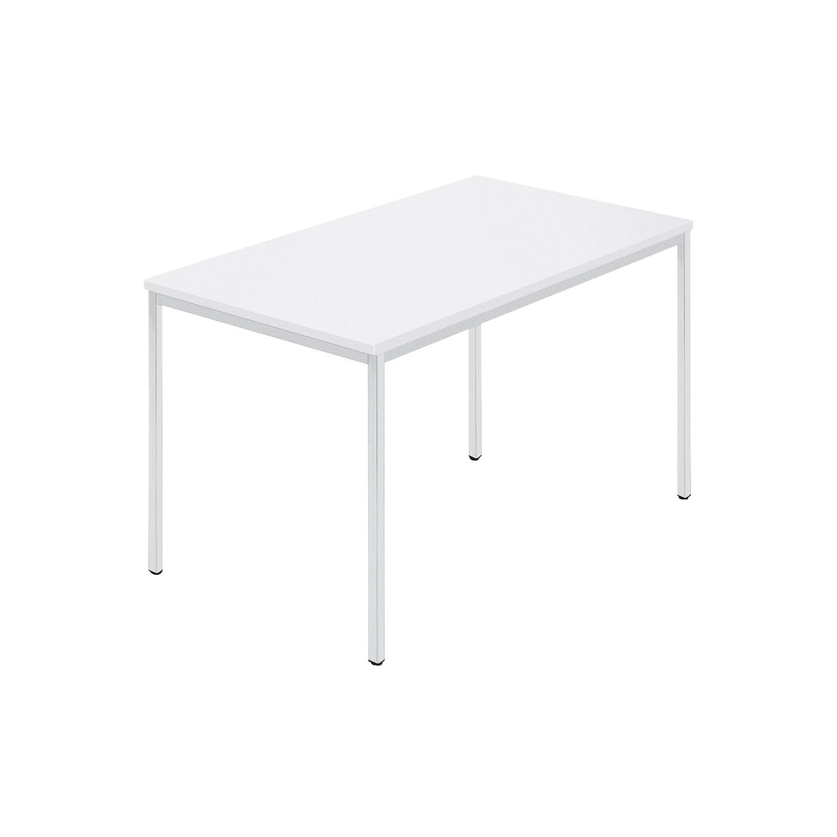 Rectangular table, coated rectangular tubing, WxD 1200 x 800 mm, white / grey.