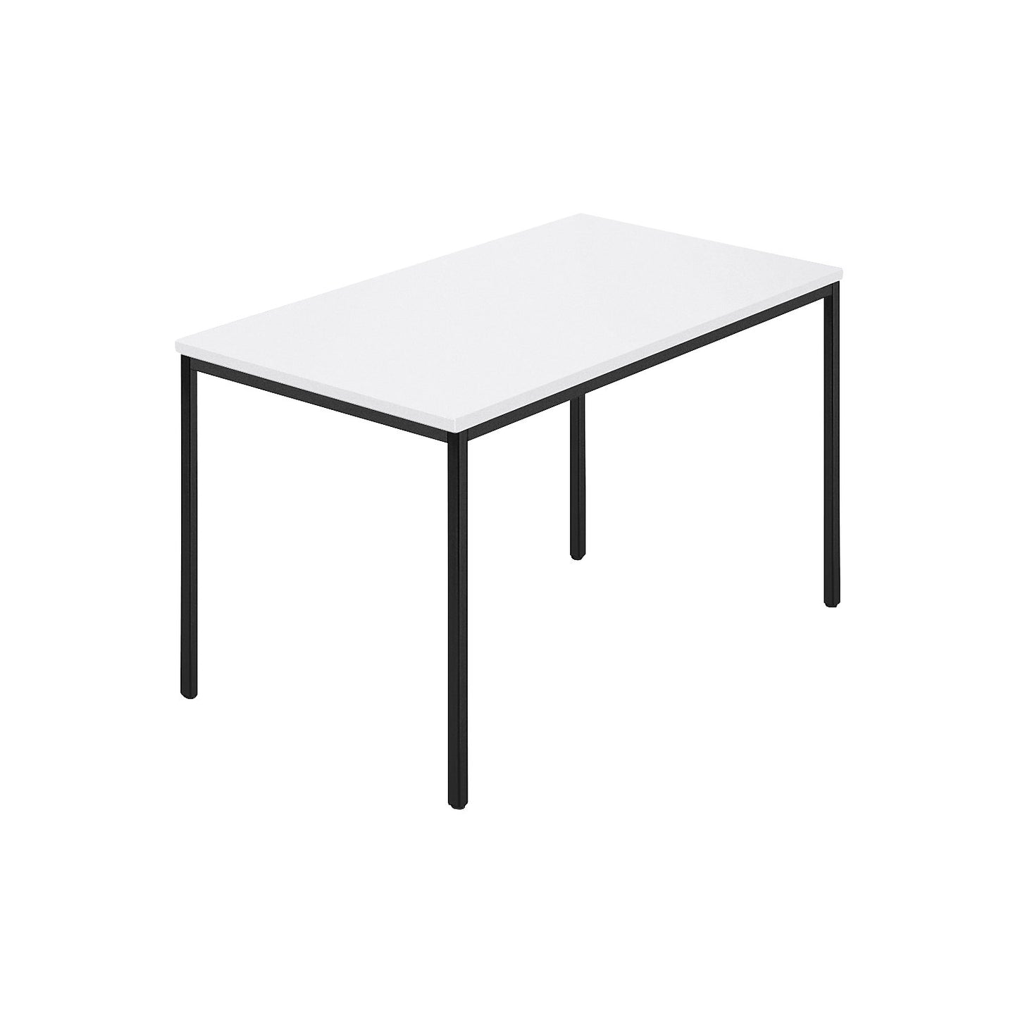 Rectangular table, coated rectangular tubing, WxD 1200 x 800 mm, white / anthracite.