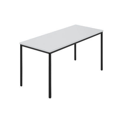 Rectangular table, coated rectangular tubing, WxD 1400 x 700 mm, grey / anthracite.