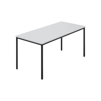 Rectangular table, coated rectangular tubing, WxD 1500 x 800 mm, grey / anthracite.