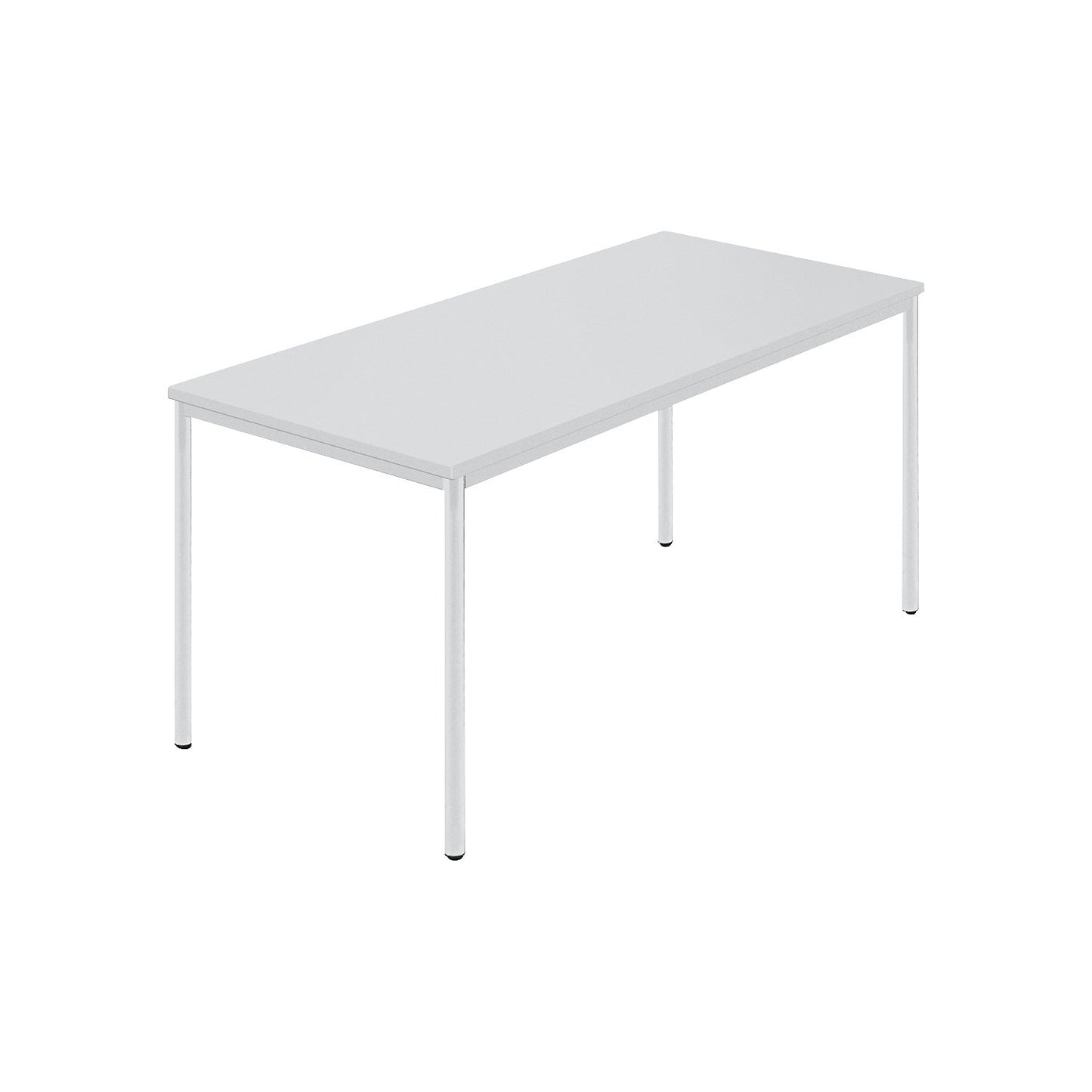 Rectangular table, coated round tubing, WxD 1500 x 800 mm, grey / grey.