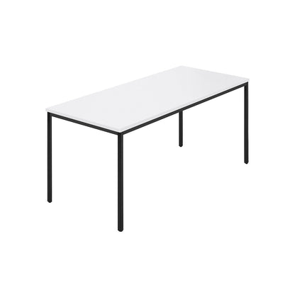 Rectangular table, coated rectangular tubing, WxD 1600 x 800 mm, white / anthracite.