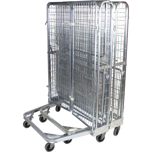 Roll container with double door, 5-sided, nestable, HxWxD 1820 x 1200 x 800 mm.