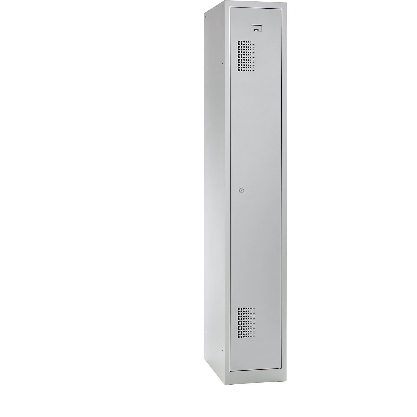 Amsterdam locker, 1 compartment, light grey, width 300 mm, cylinder lock.