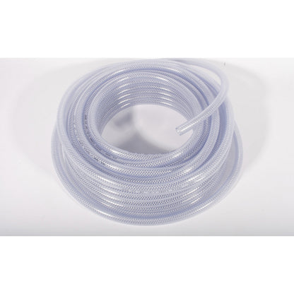 Reinforced PU hose, clear, length 25 m, Ø 15.8 mm.