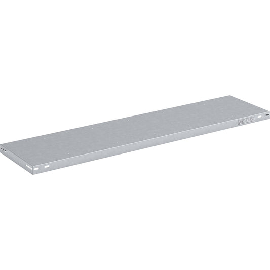 Zinc plated shelf, light duty, WxD 1300 x 400 mm.