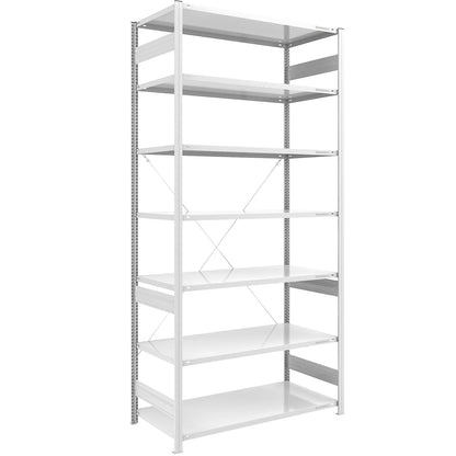 Boltless shelving unit, medium duty, single-sided, HxWxD 3000 x 1300 x 800 mm, grey, standard shelf unit.