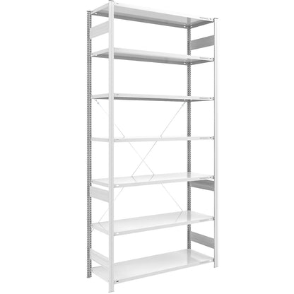 Boltless shelving unit, medium duty, single-sided, HxWxD 3000 x 1300 x 600 mm, grey, standard shelf unit.