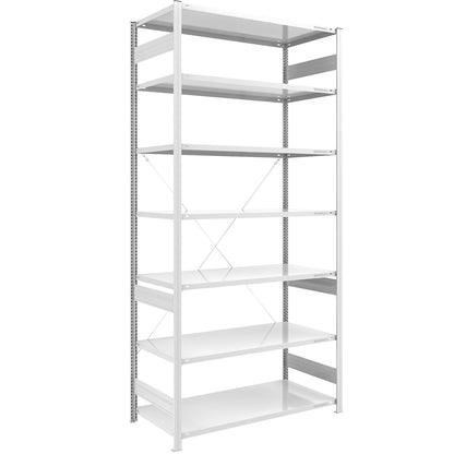 Boltless shelving unit, light duty, single-sided, HxWxD 3000 x 1300 x 800 mm, grey, standard shelf unit.