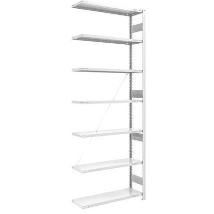 Heavy duty boltless shelving unit, single-sided, HxWxD 3000 x 1000 x 400 mm, grey, extension shelf unit.