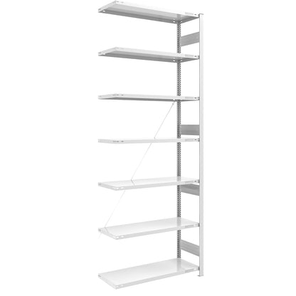 Heavy duty boltless shelving unit, single-sided, HxWxD 3000 x 1000 x 500 mm, grey, extension shelf unit.