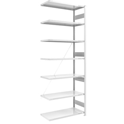 Heavy duty boltless shelving unit, single-sided, HxWxD 3000 x 1000 x 600 mm, grey, extension shelf unit.