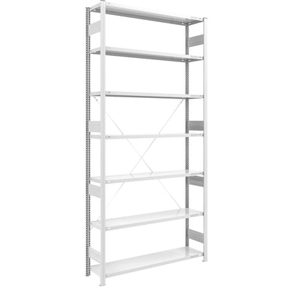 Heavy duty boltless shelving unit, single-sided, HxWxD 3000 x 1300 x 400 mm, grey, standard shelf unit.