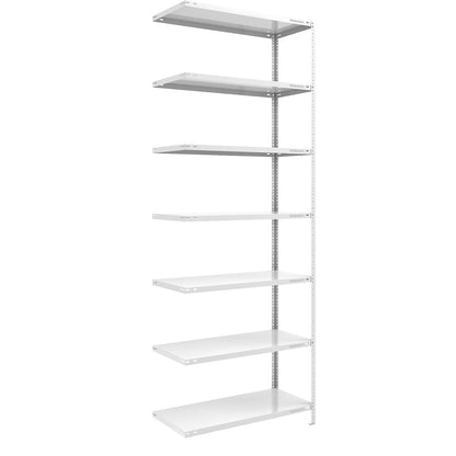 Bolt-together shelving, light duty, double-sided, HxWxD 3000 x 1000 x 600 mm, grey, extension shelf unit.