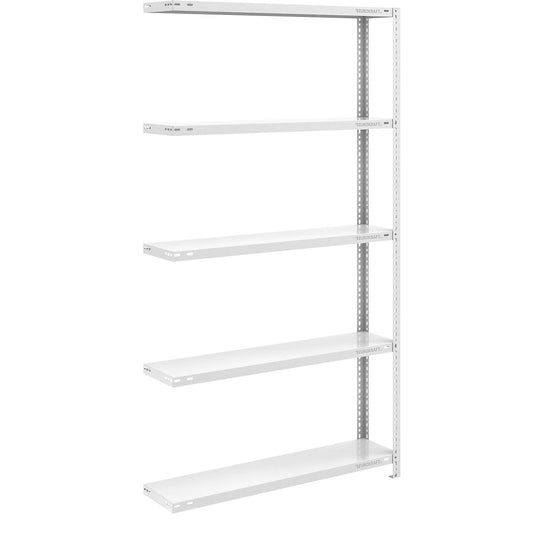 Bolt-together shelving, light duty, double-sided, HxWxD 2000 x 1000 x 300 mm, grey, extension shelf unit.