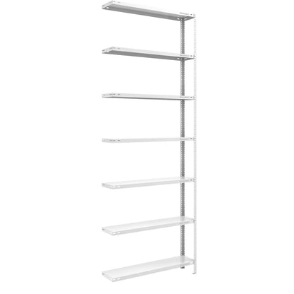 Bolt-together shelving, light duty, double-sided, HxWxD 3000 x 1000 x 300 mm, grey, extension shelf unit.