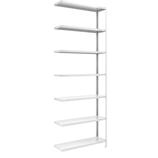 Bolt-together shelving, light duty, double-sided, HxWxD 3000 x 1000 x 400 mm, grey, extension shelf unit.