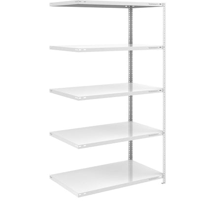Bolt-together shelving, light duty, double-sided, HxWxD 2000 x 1000 x 800 mm, grey, extension shelf unit.