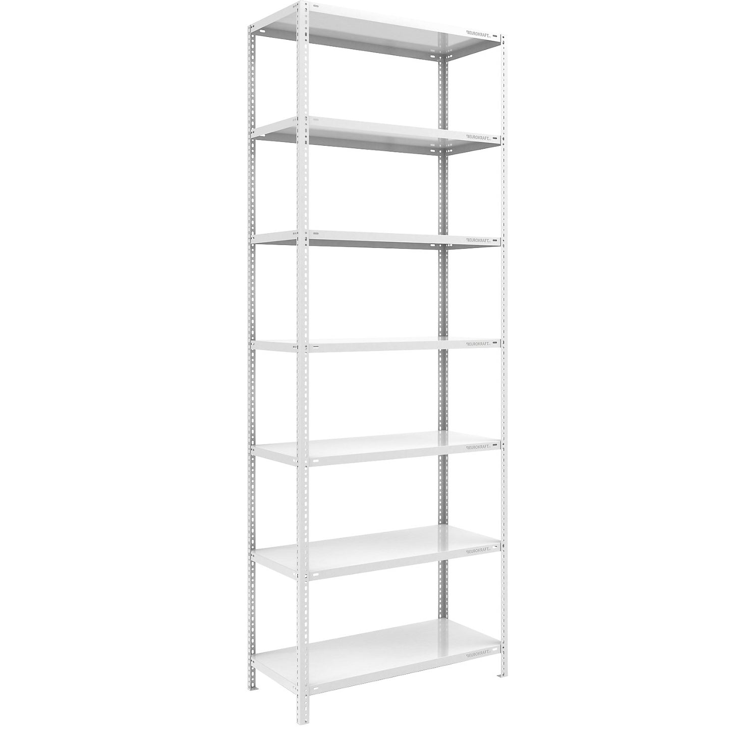 Bolt-together shelving, light duty, double-sided, HxWxD 3000 x 1000 x 600 mm, grey, standard shelf unit.