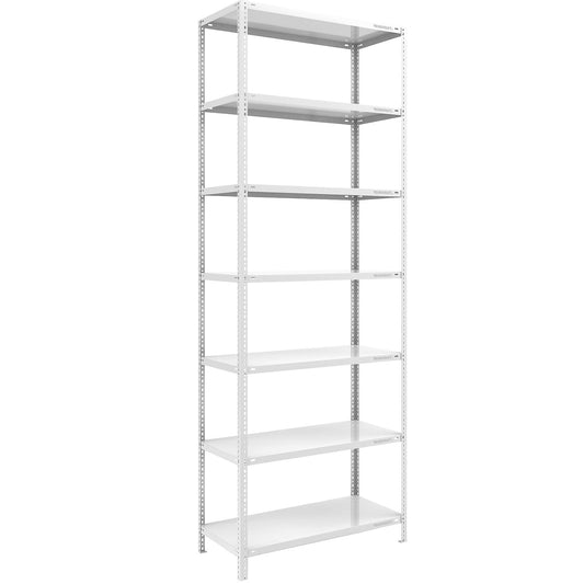 Bolt-together shelving, light duty, double-sided, HxWxD 3000 x 1000 x 600 mm, grey, standard shelf unit.
