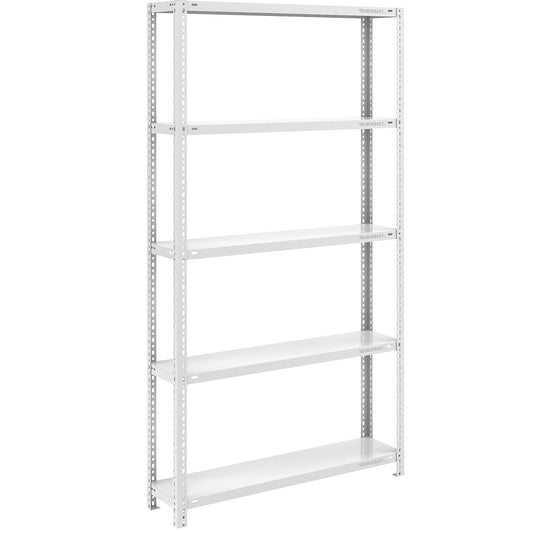 Bolt-together shelving, light duty, double-sided, HxWxD 2000 x 1000 x 300 mm, grey, basic shelf unit.
