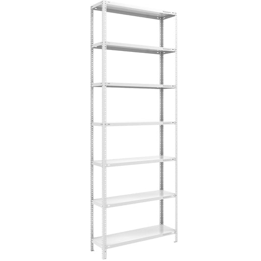 Bolt-together shelving, light duty, double-sided, HxWxD 3000 x 1000 x 400 mm, grey, standard shelf unit.