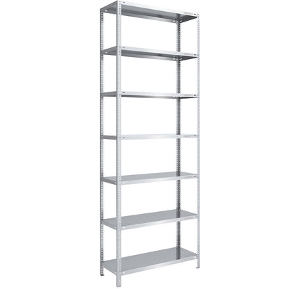 Bolt-together shelving, light duty, double-sided, HxWxD 3000 x 1000 x 500 mm, zinc plated, standard shelf unit.