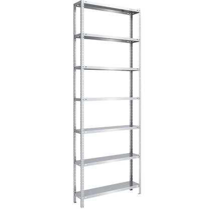 Bolt-together shelving, light duty, double-sided, HxWxD 3000 x 1000 x 300 mm, zinc plated, standard shelf unit.