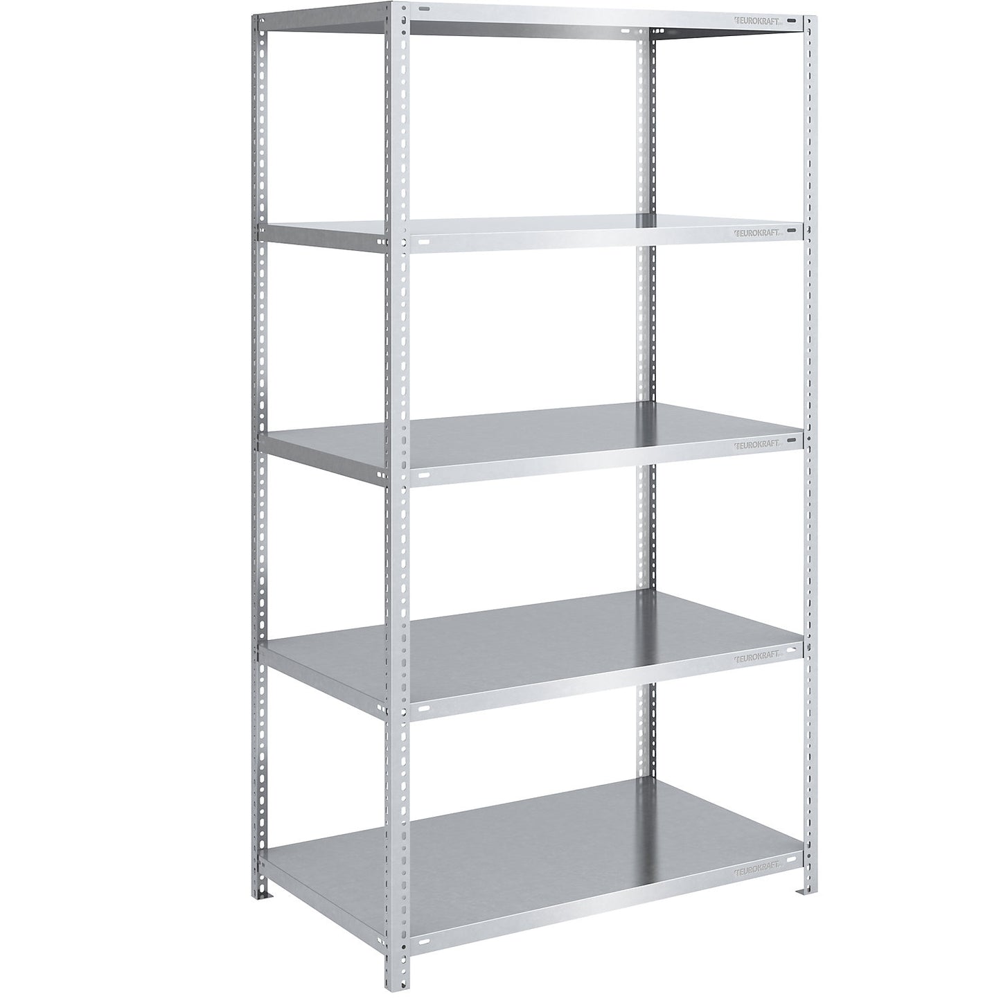 Bolt-together shelving, light duty, double-sided, HxWxD 2000 x 1000 x 800 mm, zinc plated, starter bay.