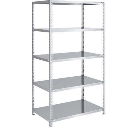 Bolt-together shelving, light duty, double-sided, HxWxD 2000 x 1000 x 800 mm, zinc plated, starter bay.