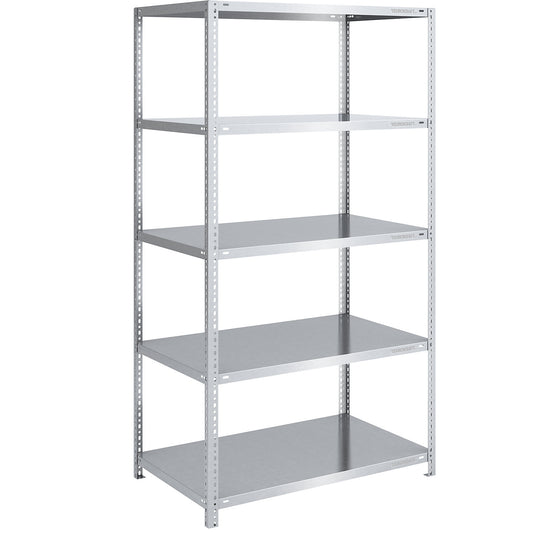 Bolt-together shelving, light duty, double-sided, HxWxD 2000 x 1000 x 800 mm, zinc plated, starter bay.